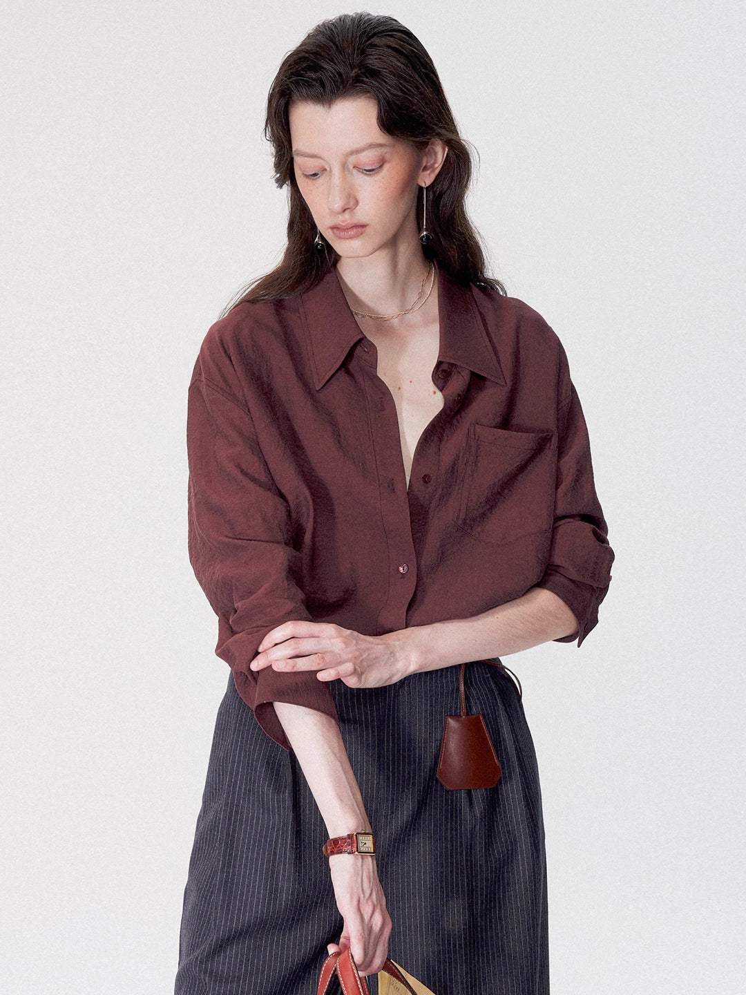 Lightweight Silk Textured Shirt