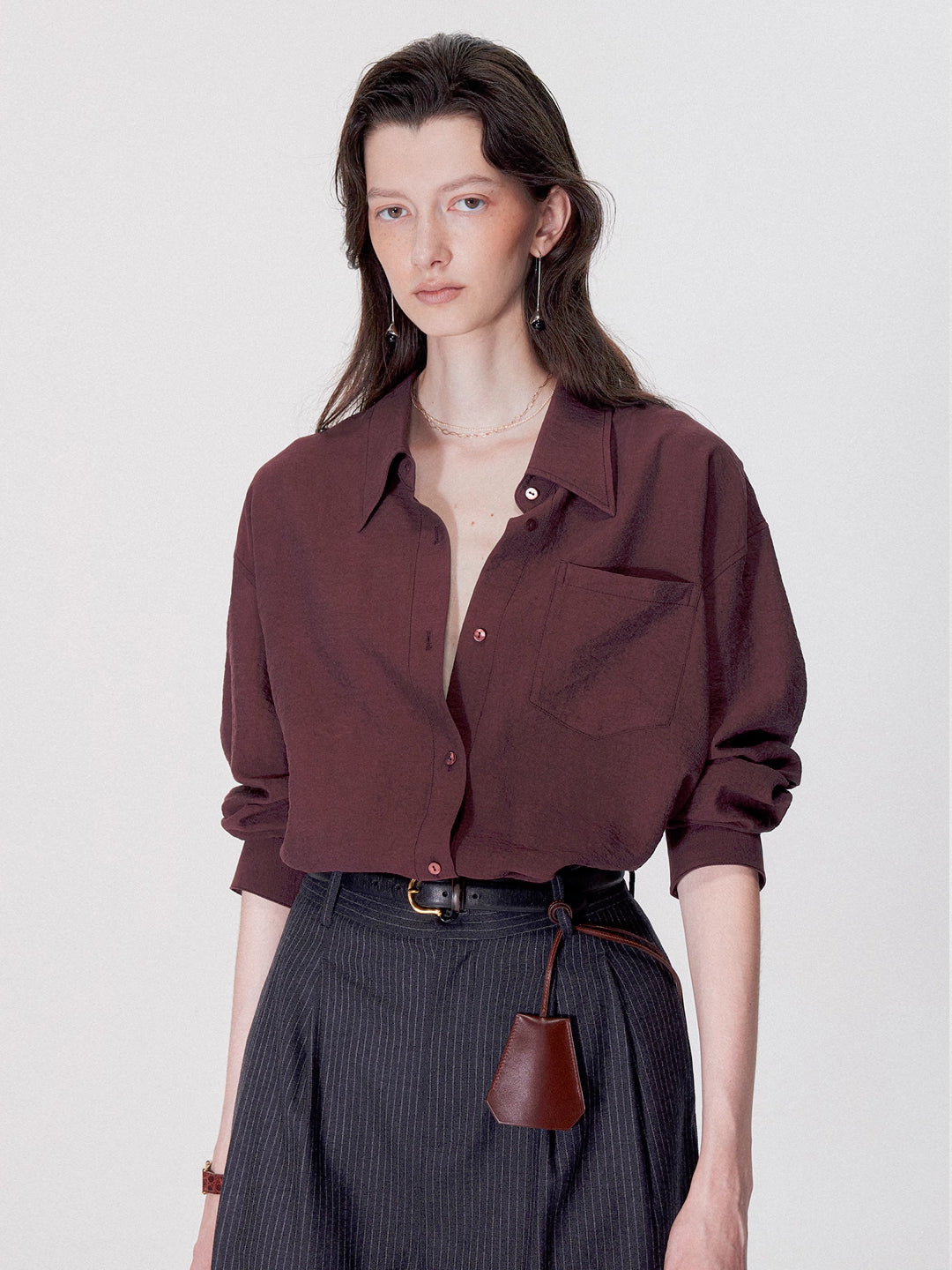 Lightweight Silk Textured Shirt