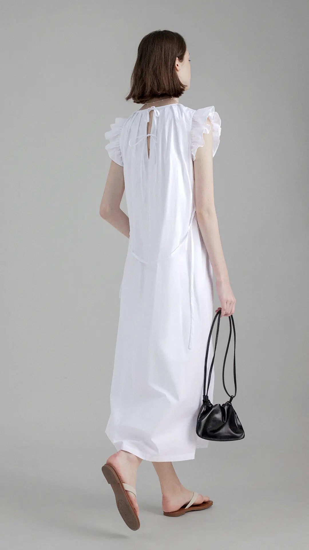 Casual Midi Dress In White