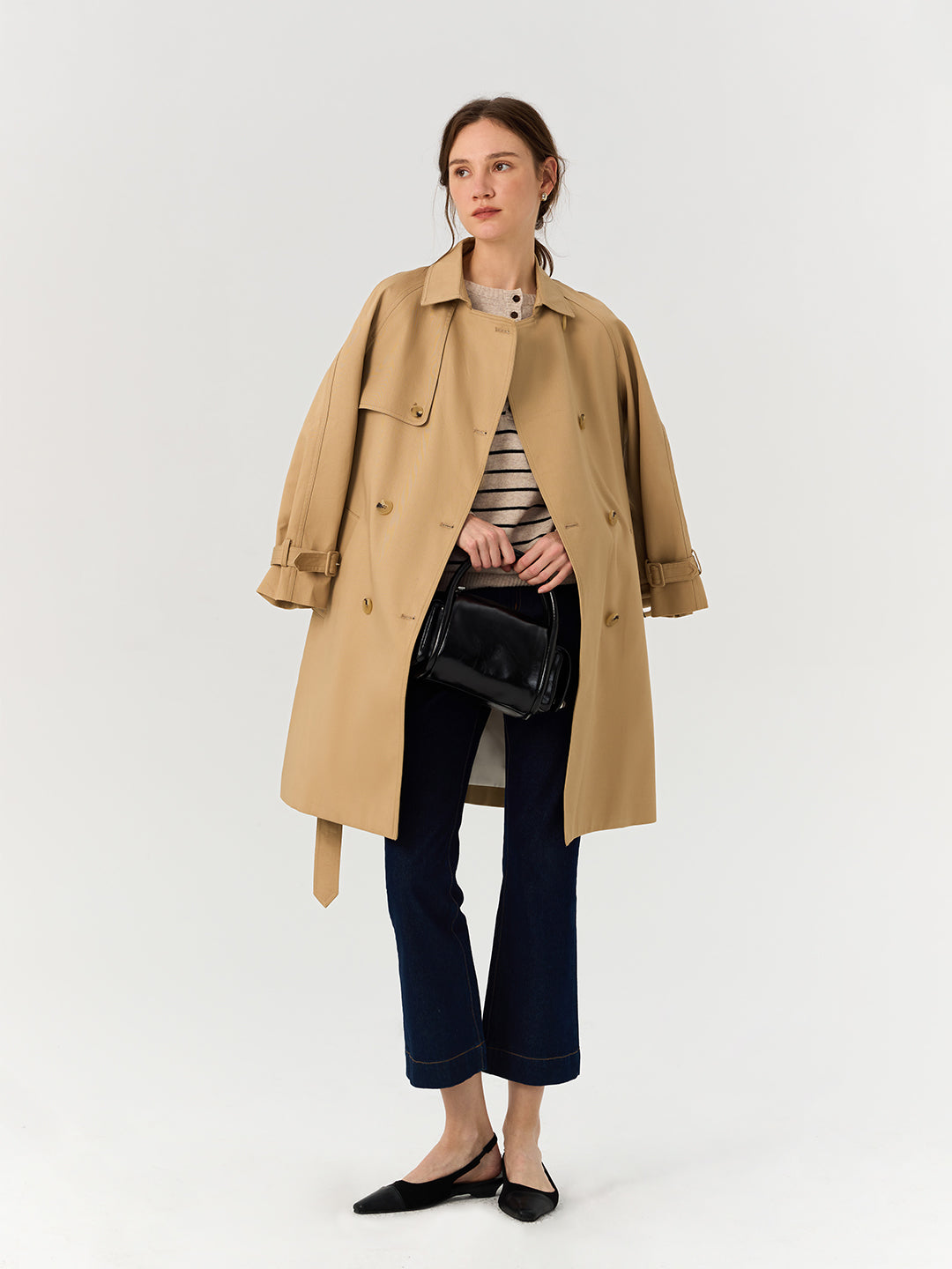 British Windbreaker Midi Trench