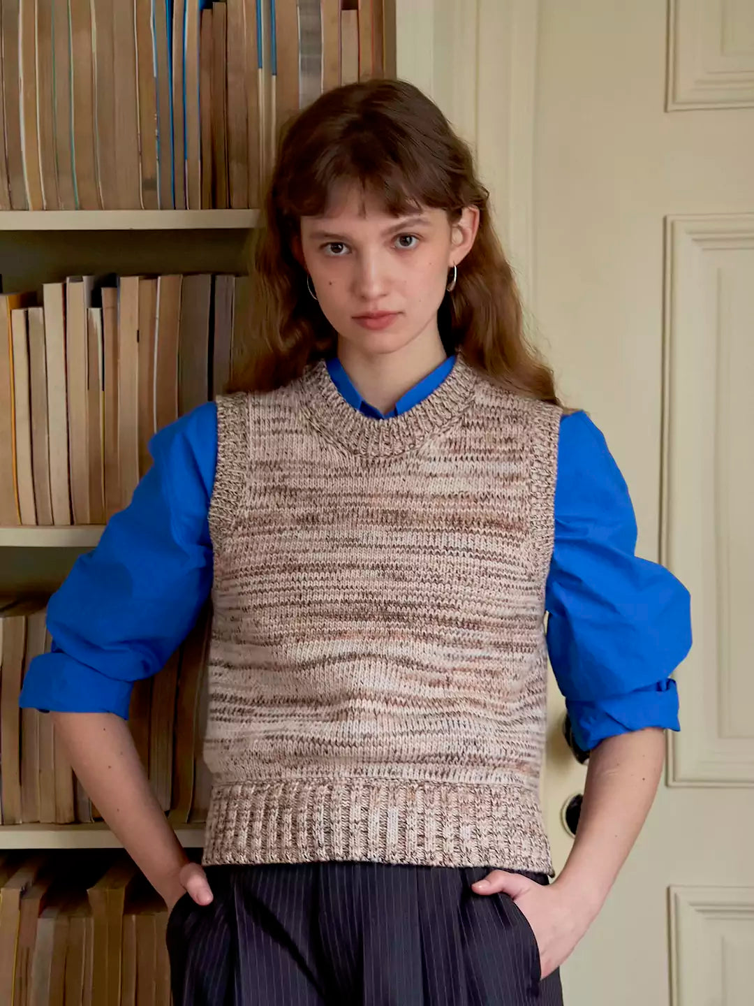 Vintage Multicolored Knit Sweater Vest