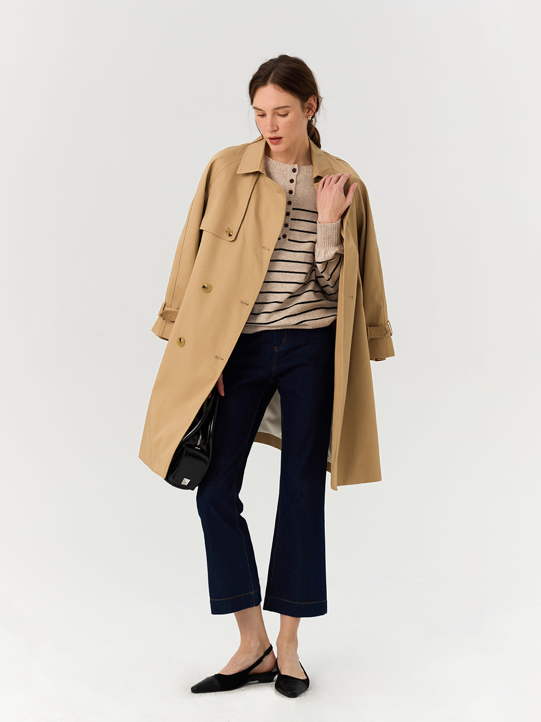 British Windbreaker Midi Trench