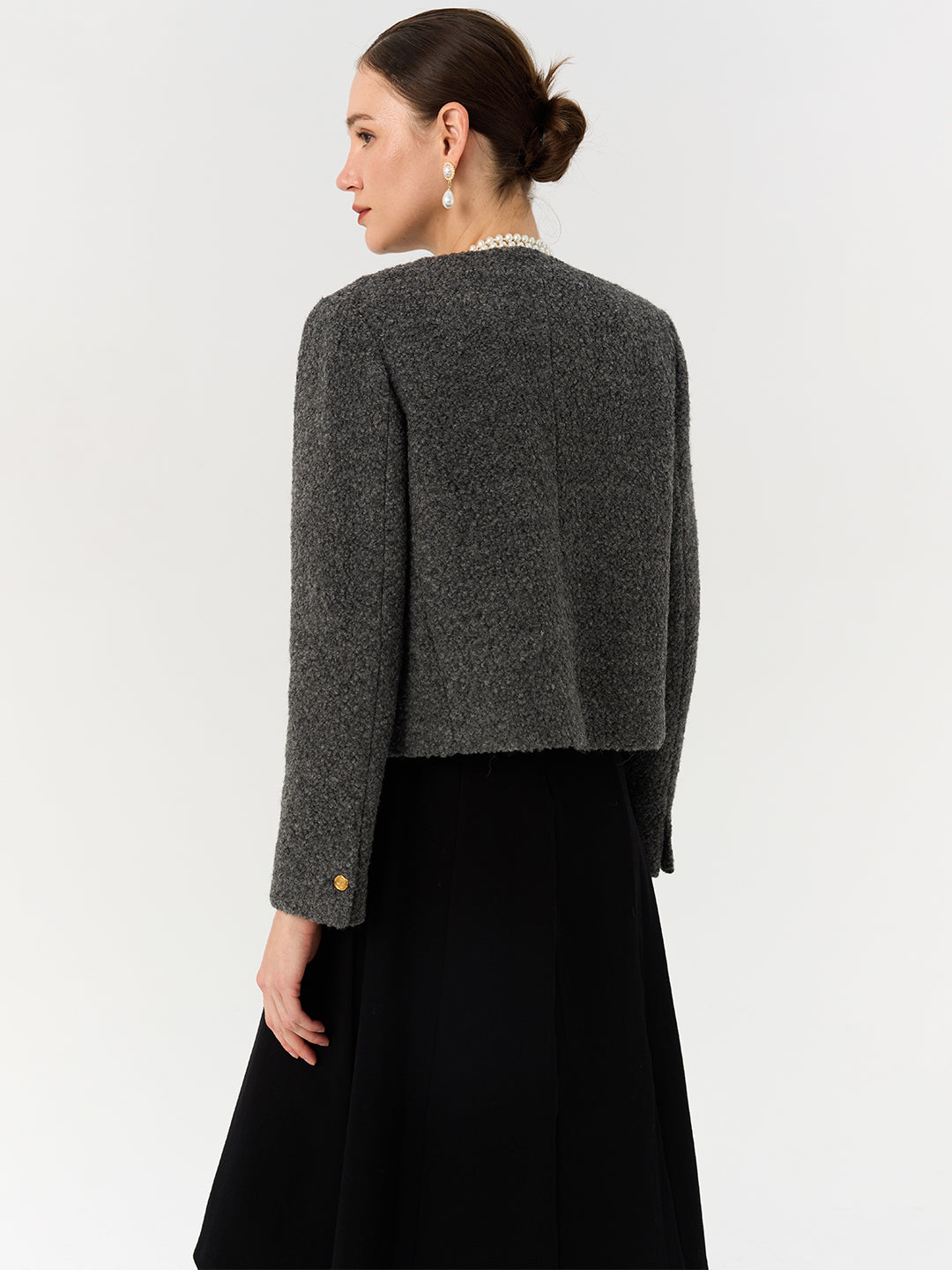 Wool Sequins Tweed Jacket