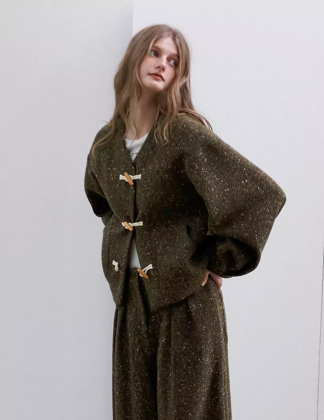 Retro Nordic Style Merino Wool Coat