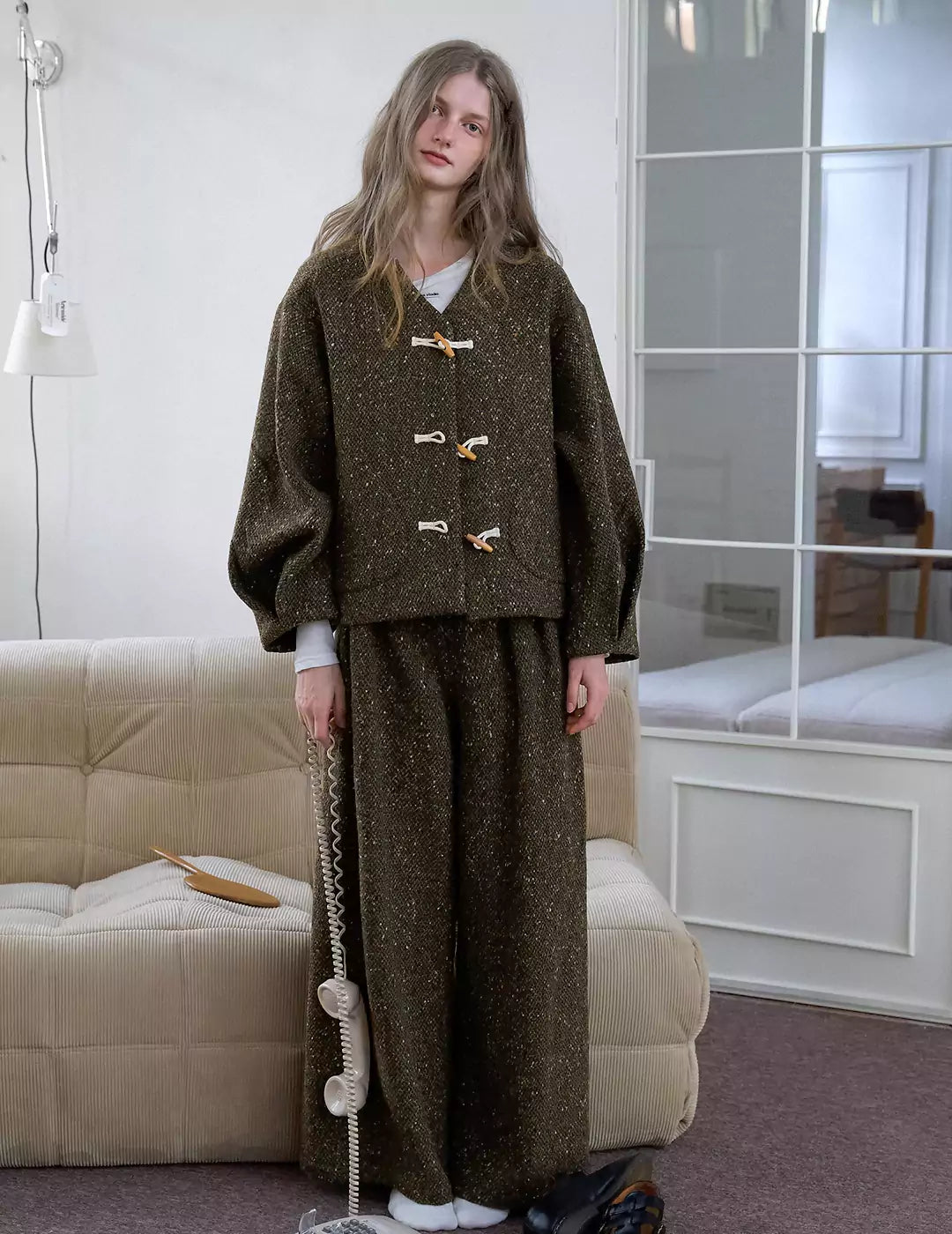 Retro Nordic Style Merino Wool Coat