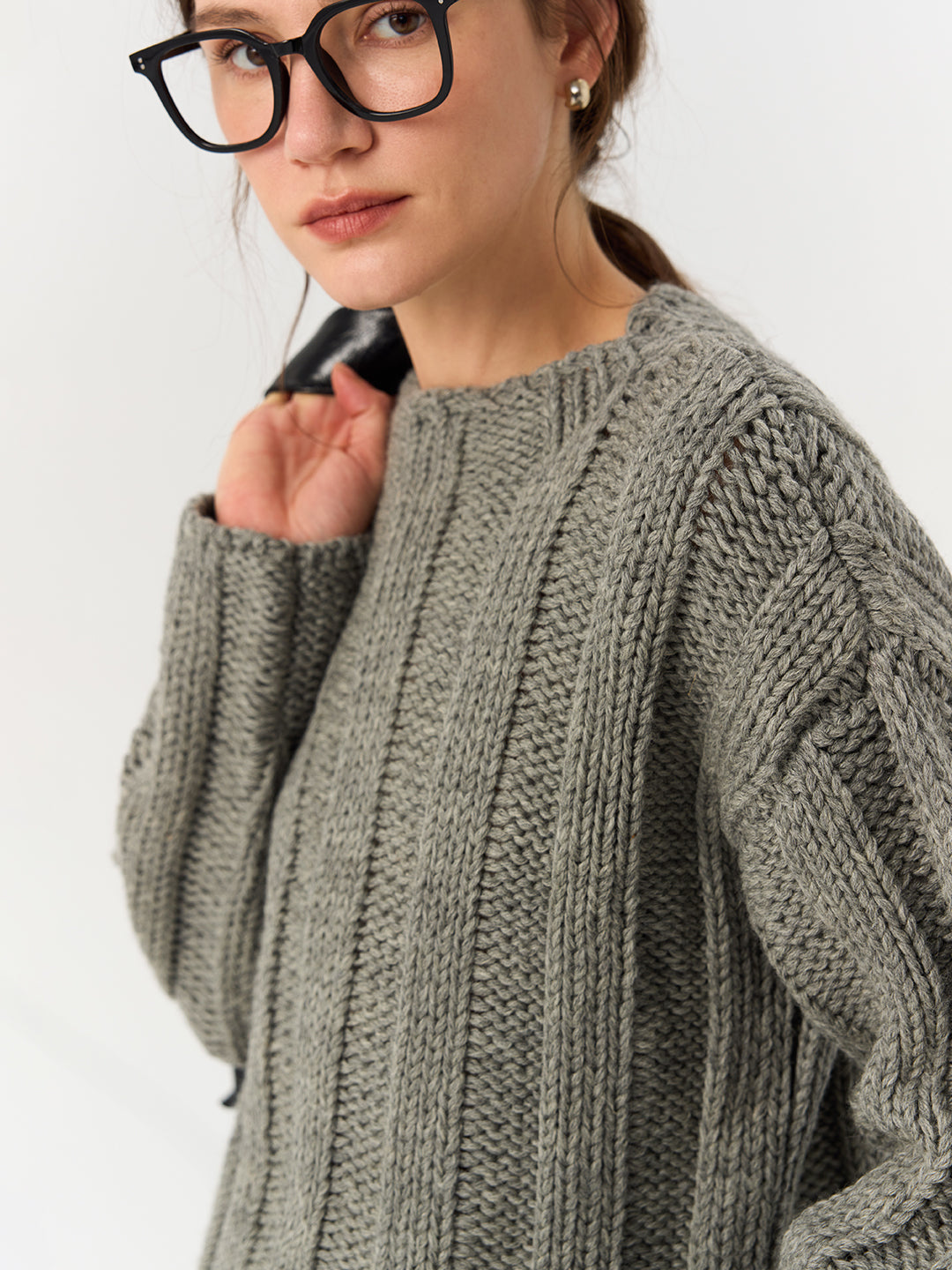 Pure Wool Cable Knit Sweater