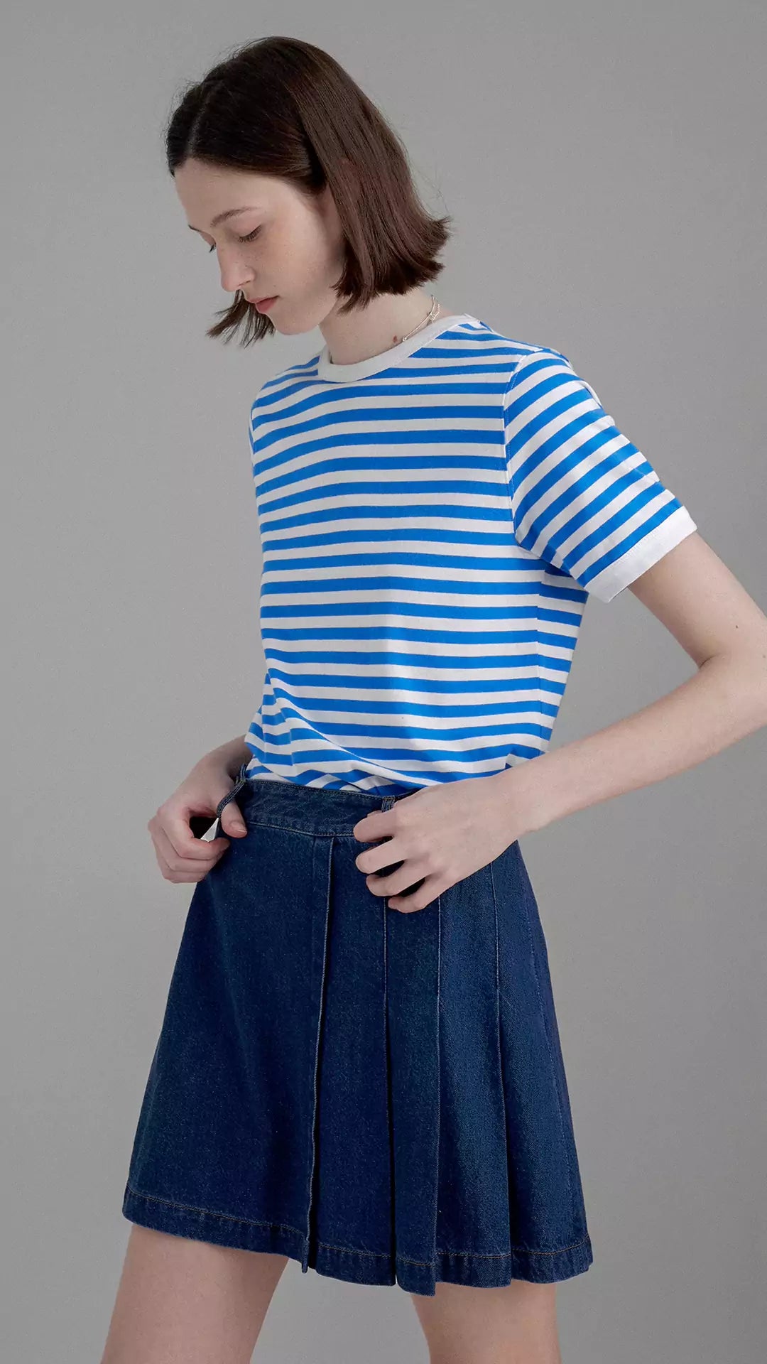 Casual A-Line Denim Mini Skirt