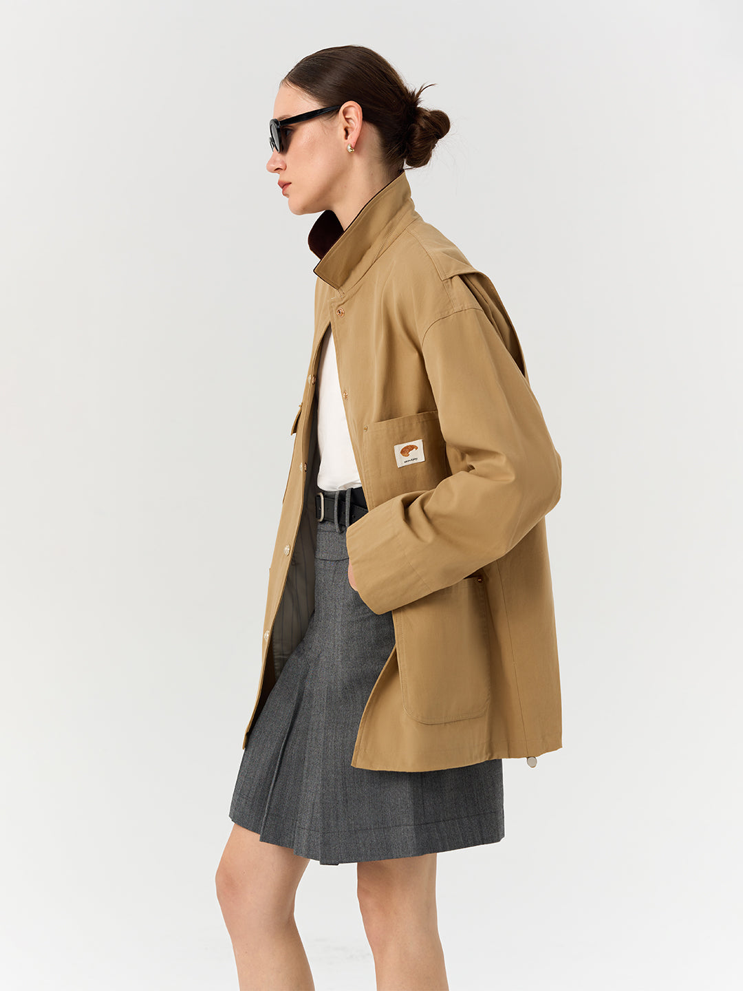 Casual Khaki Barn Jacket