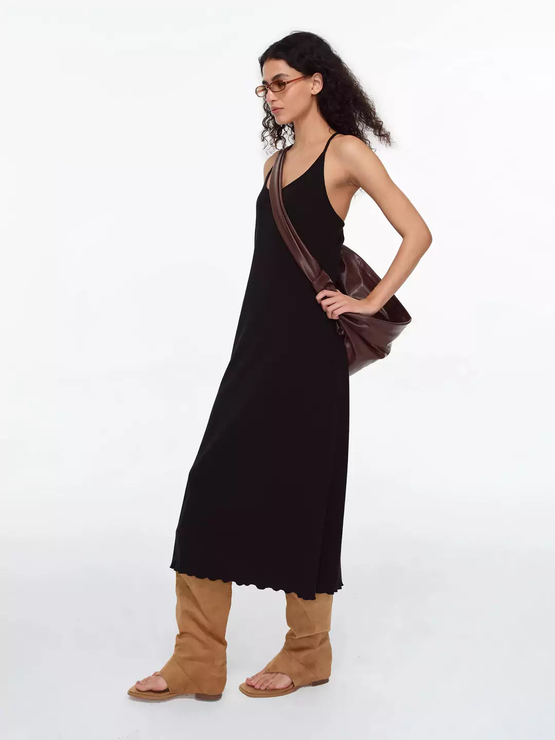 U-Neck Halter Knit Dress