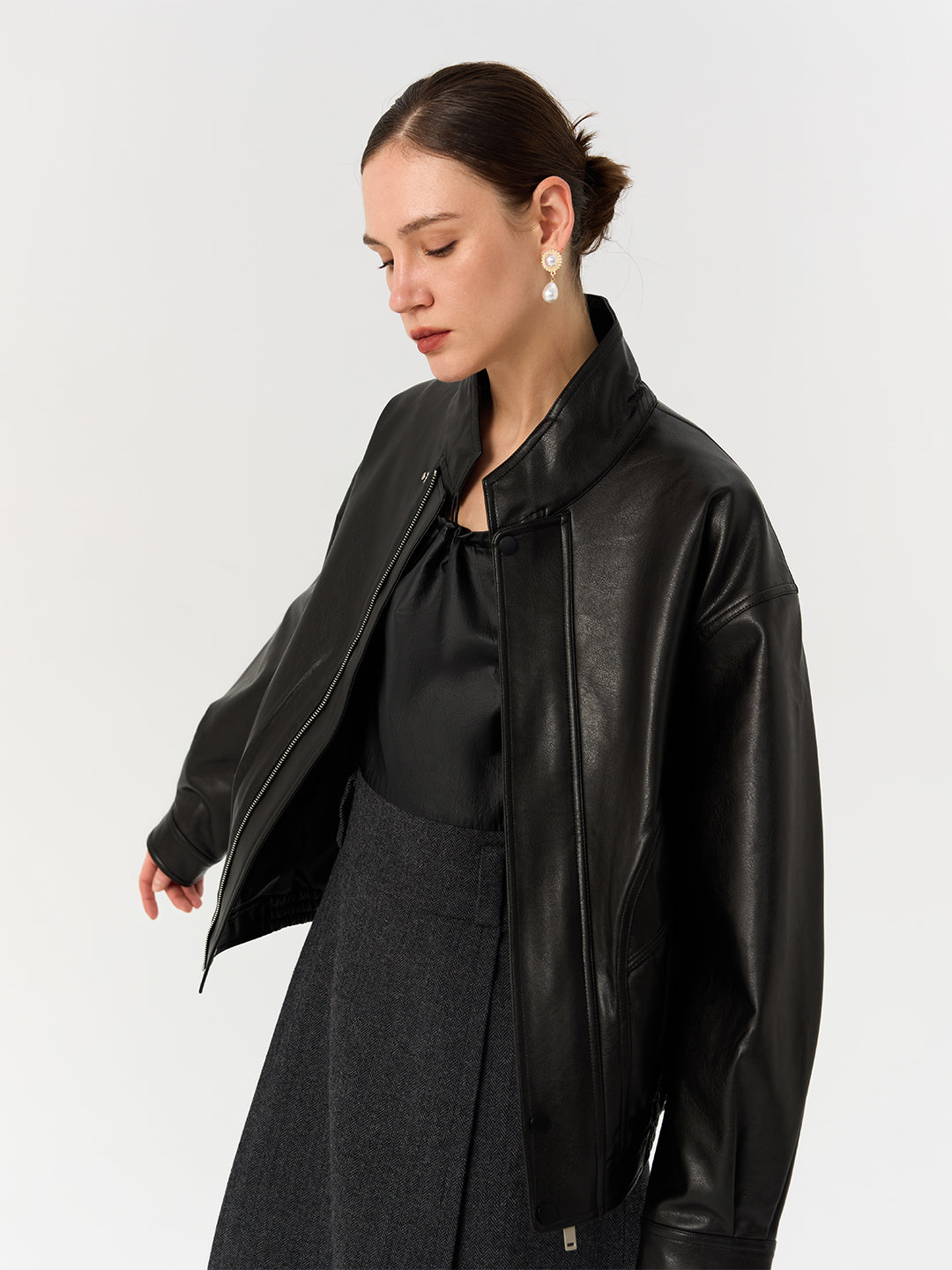 Classic Retro Loose Versatile Casual Leather Coat Jacket